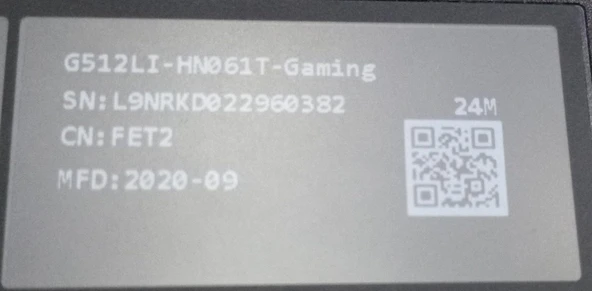 ASUS G512LI-HN061 T-GAMING i5-10300H 8GB/512SSD/4GB GTX1650TI (ANAKART SORUNLU) - 5