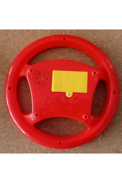 Kırmızı Renk Pilli Türkçe Müzikli Oyuncak Direksiyon 20x20 cm - 4