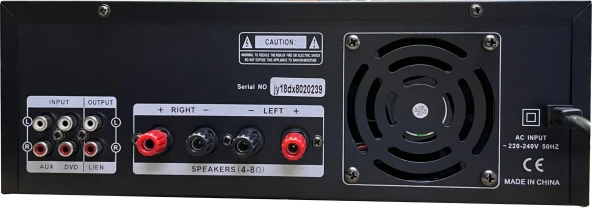 Denox Logic 802 Çift Telsiz Mikrofonlu 120Watt Stereo Amfi Mixer - 6