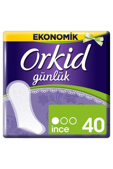 ORKİD Yaprak Günlük Ped Bahar Çiçekleri Ekonomik Paket 40 Ped