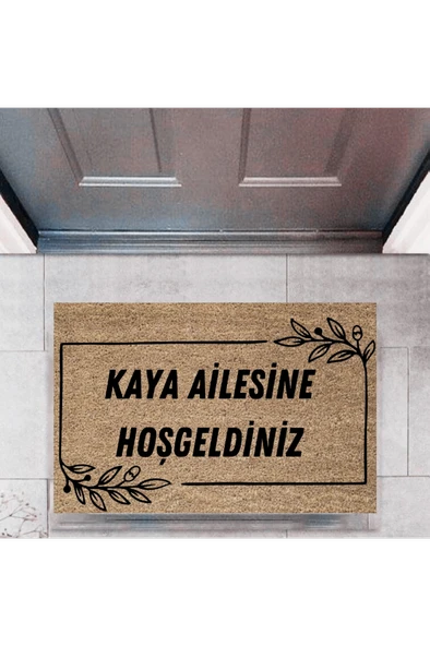 P Parla Kapı Önü Paspası Dekoratif Dijital Baskı Kişiye Özel P-2318
