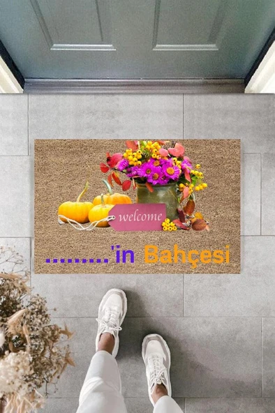 P Parla Dijital Baskı Kişiye Özel İç Kapı Dekorasyon Paspas PS11297