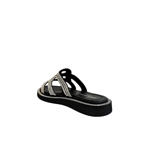 Pierre Cardin 7505 Siyah Renk Taşlı Bayan Terlik - 9