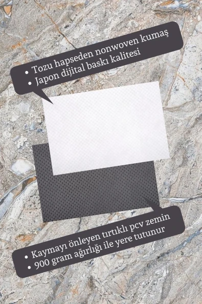 P Parla Dijital Baskı Kişiye Özel İç Kapı Dekorasyon Paspas  PS11225 - 2