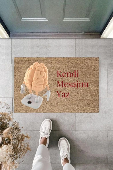 P Parla Dijital Baskı Kişiye Özel İç Kapı Dekorasyon Paspas  PS11225