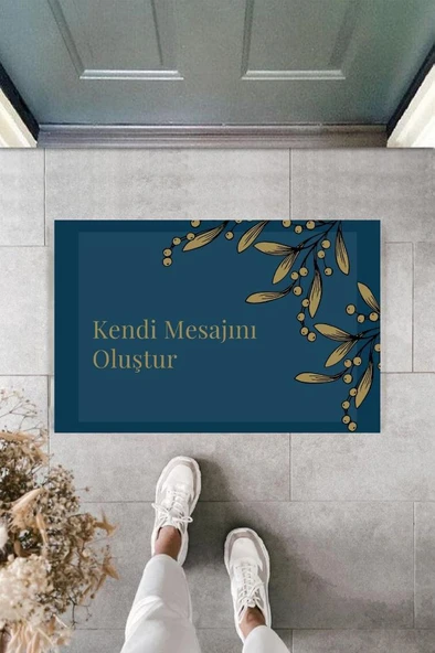 P Parla Dijital Baskı Kişiye Özel İç Kapı Dekorasyon Paspas  PS11208