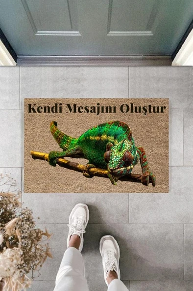P Parla Dijital Baskı Kişiye Özel İç Kapı Dekorasyon Paspas  PS11219