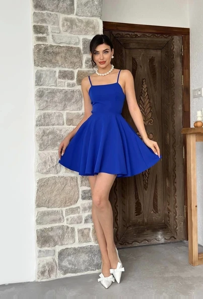 Pole İp Askılı Elbise - 4