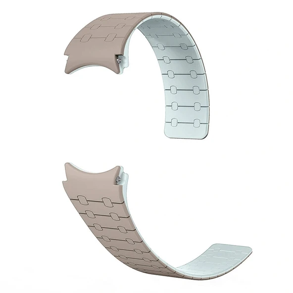 Samsung Watch 6 44mm Uyumlu -111 20mm Çizgili Desenli Silikon Kordon - Resim 6