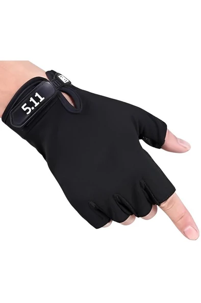 Single Sword Yarım Parmak Taktik Eldiven & Asker Polis Dağcı Avcı Sporcu Eldiveni - 9