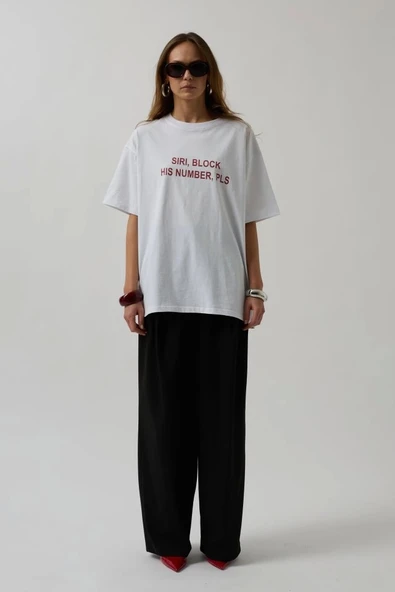 Ön Baskılı Oversize T-Shirt - 2