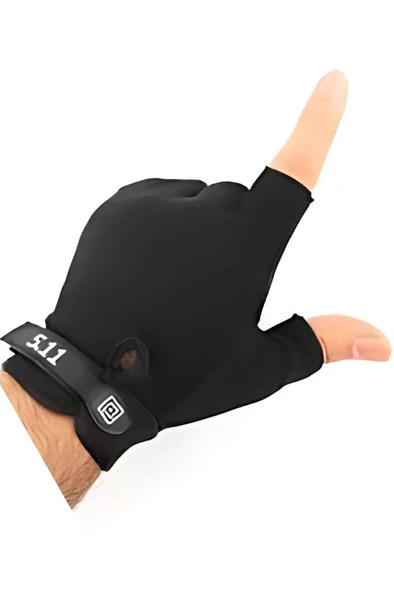 Single Sword Yarım Parmak Taktik Eldiven & Asker Polis Dağcı Avcı Sporcu Eldiveni - 10