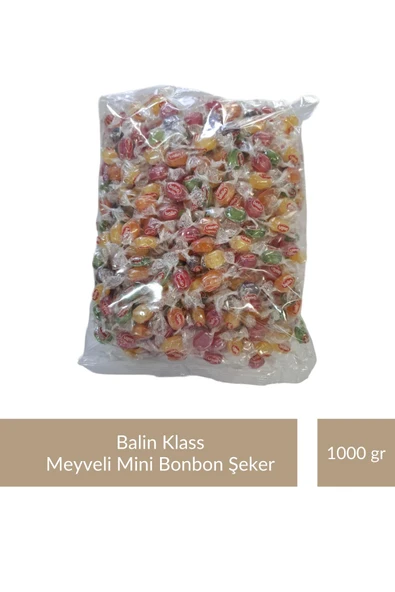 Balin Poşet Klass Meyveli Mini Bonbon Şeker 1000 gr