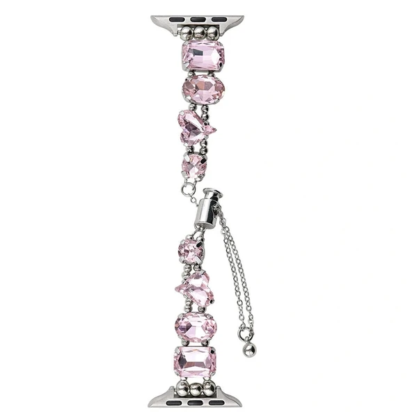 Watch 42mm Uyumlu -115 Renkli Taş Tasarımlı Kordon - Resim 8