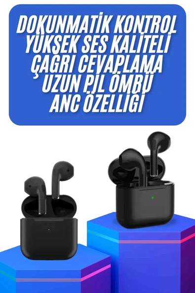 Kablosuz Bluetooth Kulaklık TWS Pro5 Kulaklık ANC Özelliği Dokunmatik Kontrol - 2