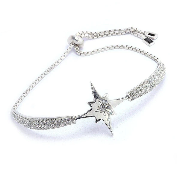 kutup yıldızı zirkon taşlı asansörlü bileklik SGTL4261 ürün görseli