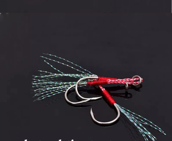 S.F. Jig Assist İğnesi - 3 Adet - Jig Yardımcı Kanca - ( 170 - 200 gr Arası Jigler İçin ) - 3