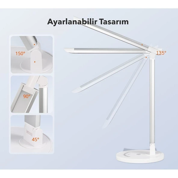 TaoTronics TT-DL13 Doğal Akıllı 12W Led Masa Lambası - Beyaz - 13