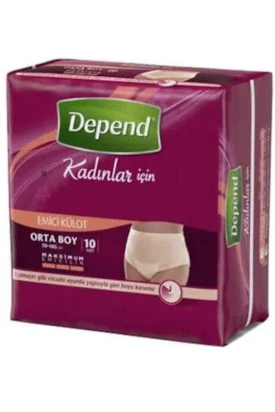 Depend Emici Külot Kadın Orta Boy M 10'lu 4 Adet Hasta Bezi - Resim 3