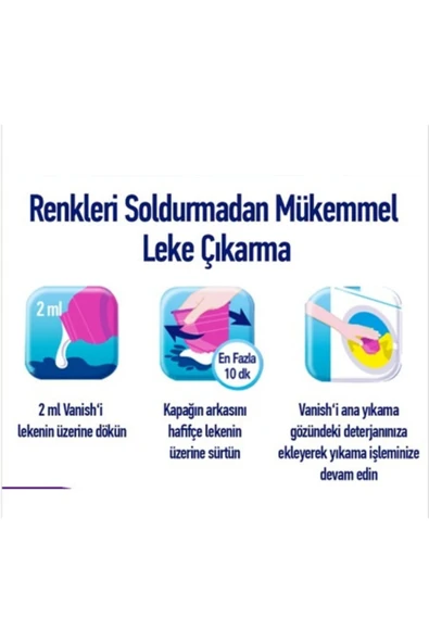 Vanish Kosla Oxi Action Gold Multipower Renkliler için Jel Leke Çıkarıcı Deterjan Güçlendirici 1 L - 4