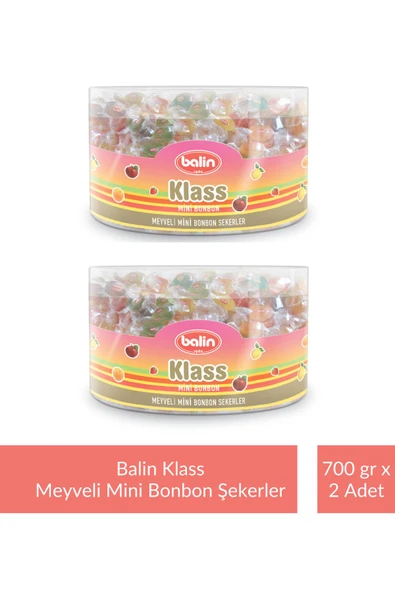 Balin Kutu Klass Meyveli Mini Bonbon Şekerler 700 gr x 2 Adet