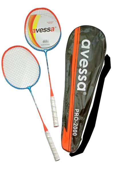 Badminton Raket Set (2 Raket) Avessa BRK-2000 Turuncu