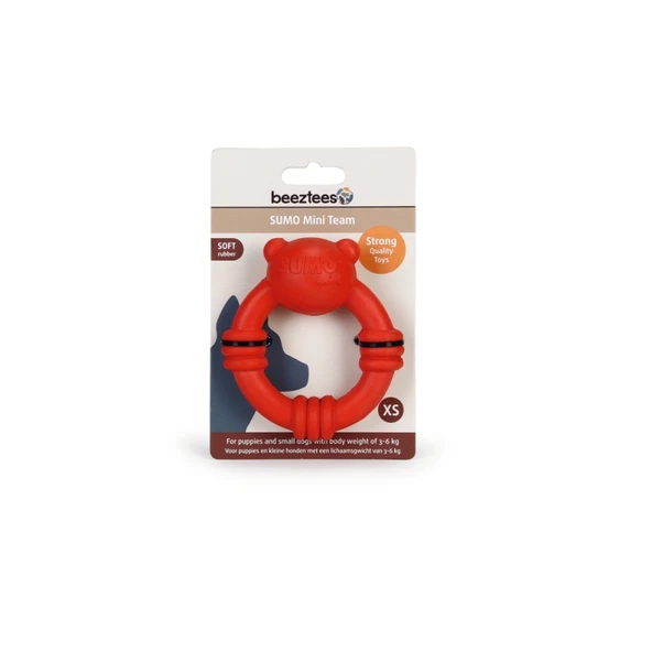Beeztees Sumo Mını Dental Oyuncak Kırmızı 9,5x10 cm