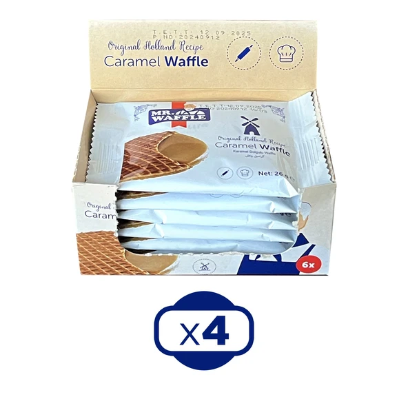 MR.WAFFLE Caramel Waffle 26 gr 6 lı Kutu x 4 Adet