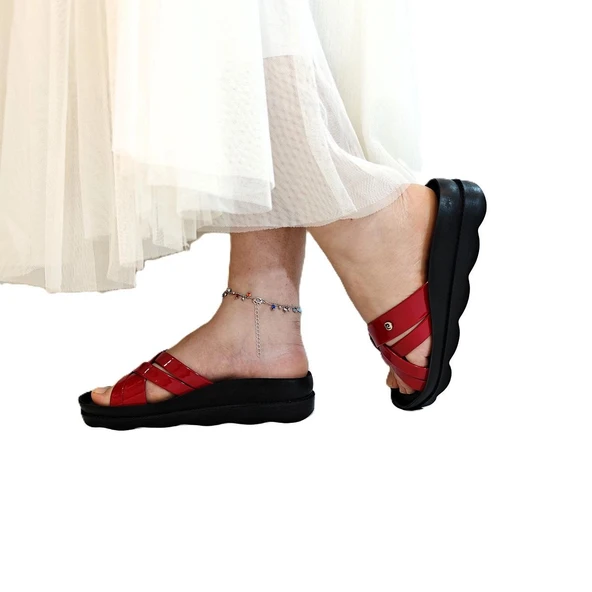 Pierre Cardin 7485 Kırmızı Rugan Bayan Terlik - Resim 15