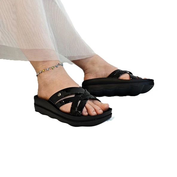 Pierre Cardin 7485 Siyah Rugan Bayan Terlik - 4