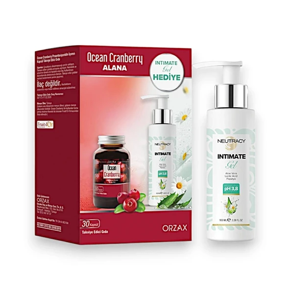 Ocean Cranberry 30 Kapsül + Neutracy İntim Jel Hediyeli 8697595874172