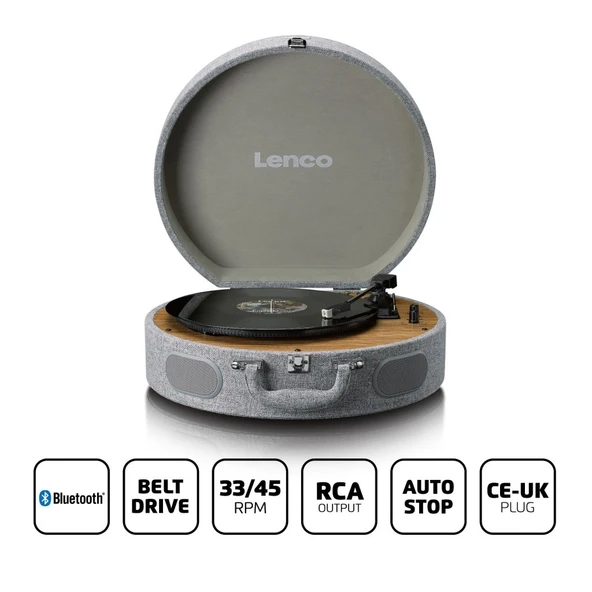 Lenco LS-66-GY Wooden turntable with built-inspeakers and Bluetooth - 10