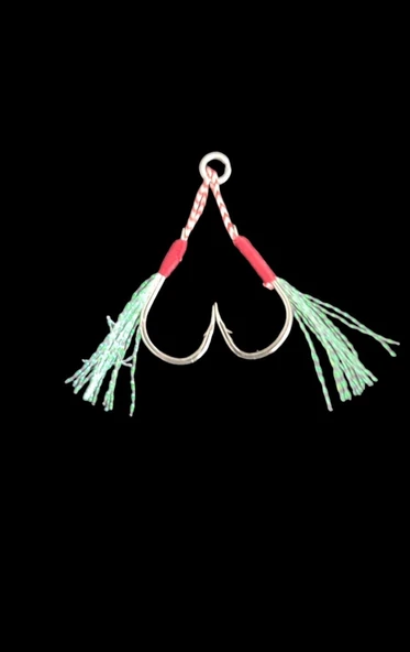 S.F. Jig Çiftli Assist İğnesi - 2 Adet Çiftli - Jig Yardımcı Kanca - ( 170 - 200 gr Arası Jigler İçin )