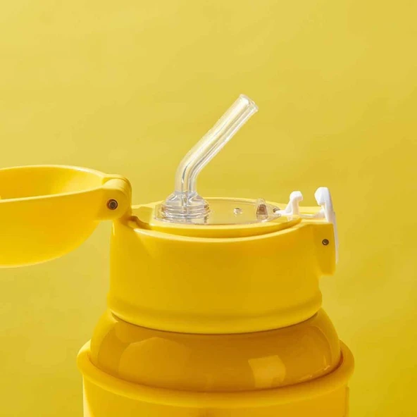 Shotay Happy Everyday Çelik Termos Matara Çocuk 480Ml Sarı - 7