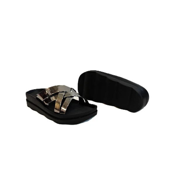 Pierre Cardin 7485 Platin Rugan Bayan Terlik - Resim 17