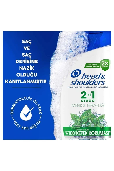 Head&Shoulders Şampuan Mentol Ferahlığı 2in1 250 ml - 4