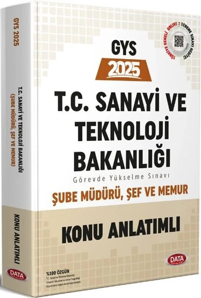 Data Yayınları 2025 GYS T.C. Sanayi ve Teknoloji Bakanlığı Şube Müdürü Şef Memur Konu Anlatımlı ürün görseli 1