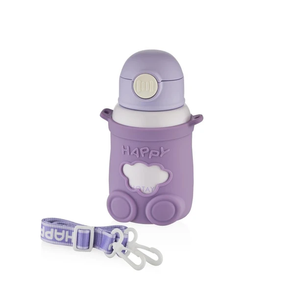 Shotay Happy Everyday Çelik Termos Matara Çocuk 480Ml Lila