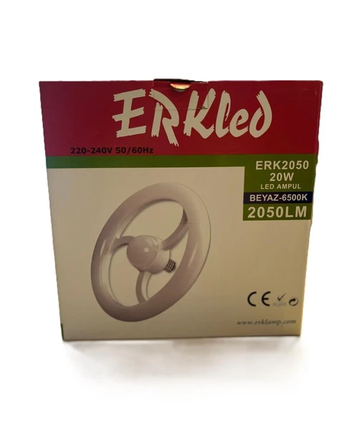 Erkled ERK2050 20 W Beyaz Işık Led Simit Ampul - 2