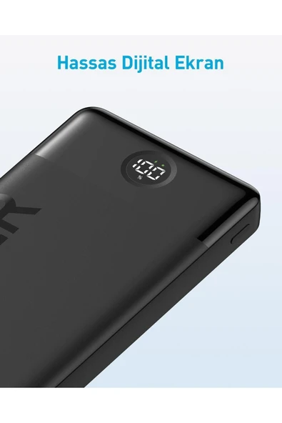 Anker 324 Power Bank - Taşınabilir Hızlı Şarj Cihazı - Usb-c - 12w 2 Çıkışlı Hızlı Powerbank - Siyah - 5
