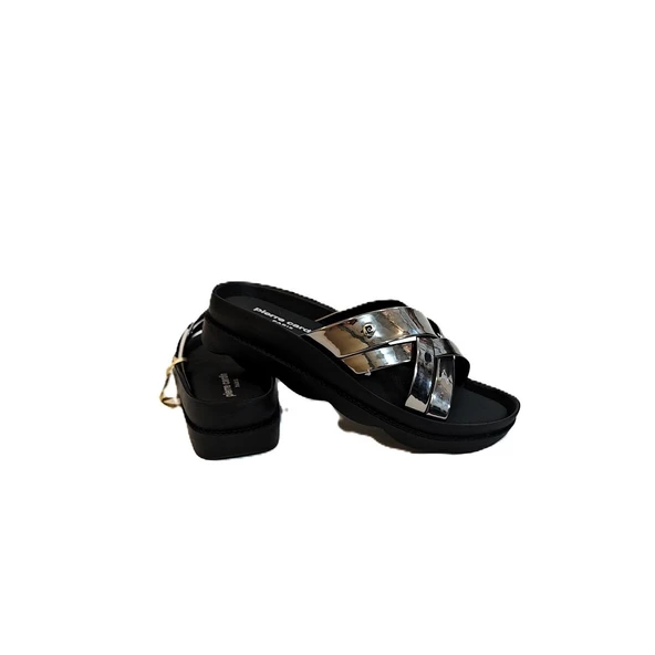 Pierre Cardin 7485 Platin Rugan Bayan Terlik - Resim 7