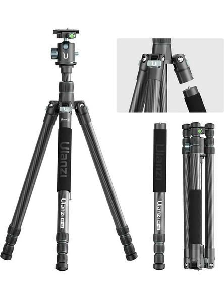 ULANZI Mt-61 Carbon Fiber Hafif Taşınabilir Travel Tripod Monopod - 3