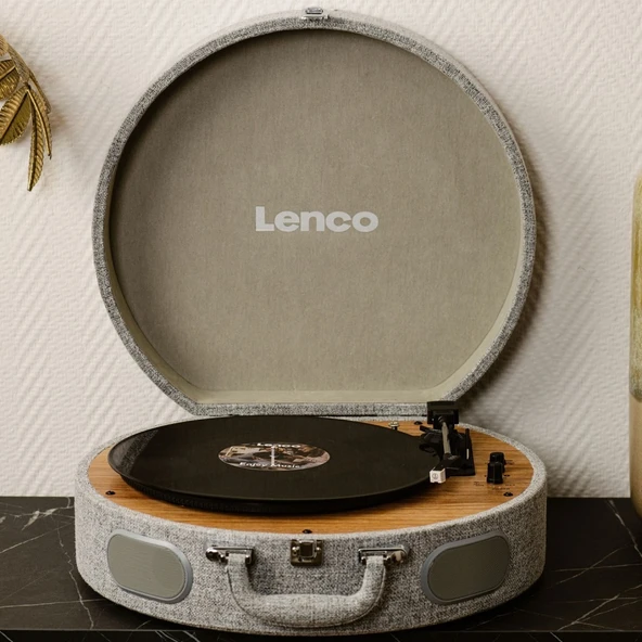 Lenco LS-66-GY Wooden turntable with built-inspeakers and Bluetooth