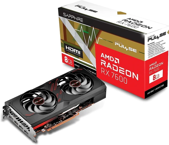Sapphire RX 7600 Pulse 11324-01-20G 128Bit GDDR6 8 GB Ekran Kartı - 1
