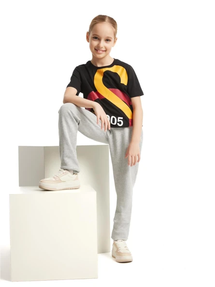 Galatasaray Orijinal Lisanslı Büyük Logo Çocuk T-shirt Gs Aslan Baskılı Hediyelik Ahşap Kutulu - 6