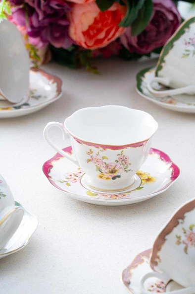 Acar Clara 6 Kişilik Çay-Nescafe Fincanı Takımı SYT-06065 Karışık