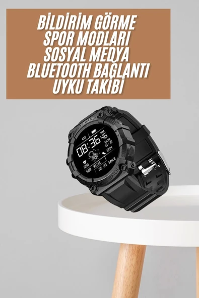 Yeni Nesil Çok Fonksiyonlu Uyku ve Sağlık Takibi Yapabilen Siyah - Resim 7