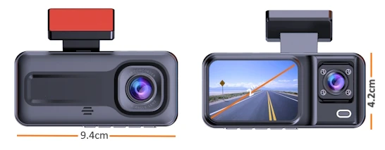 MPIA CC38 64GB Üç Kameralı (Ön+ İç+ Arka) Araç İçi Kamera WiFi Viidure App - 20