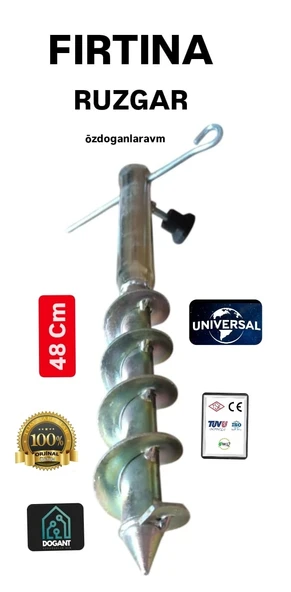 dogant özdoğanlar avm 48 cm Metal Demir Plaj Bahçe Şemsiyesi Yer Sabitleme Kazığı