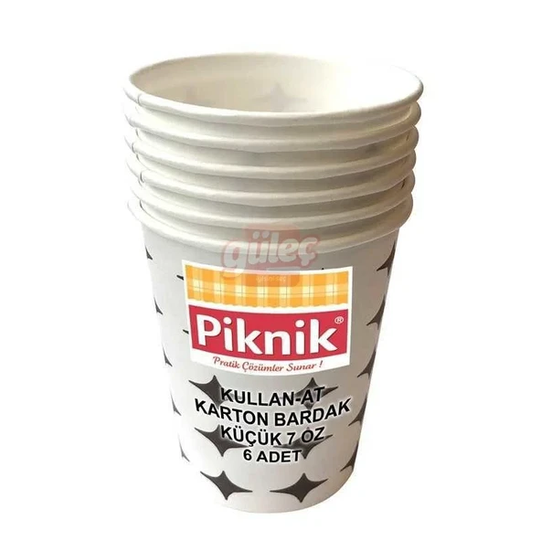 Piknik Kalın Karton Bardak 6'lı